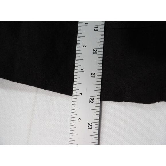 Bob Mackie Studio 16 Linen Blazer Black Lined Career Office Collared Double Butt - Picture 6 of 11